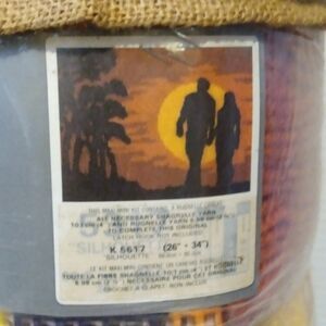 Vintage 60s 70s Latch hook Kit Couple Sunset Beach